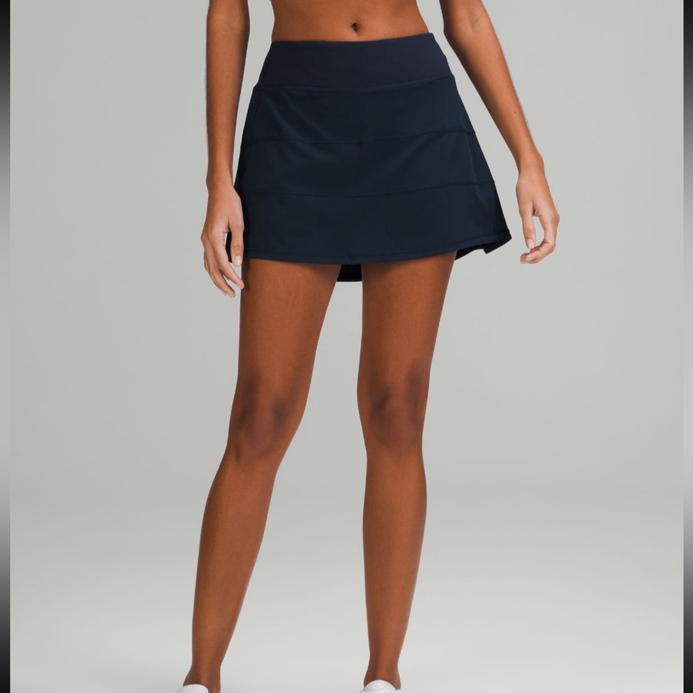 Lululemon pace rival mid rise skirt navy